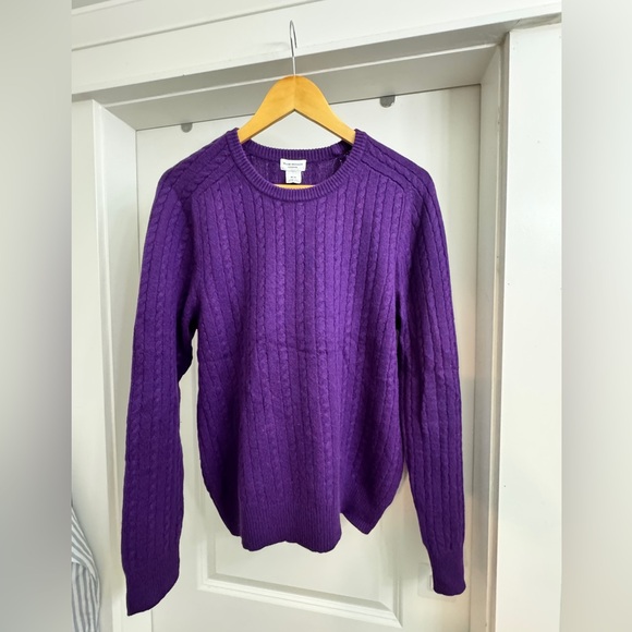 Club Monaco Other - Club Monaco 100% cashmere Purple Cable Knit Sweater